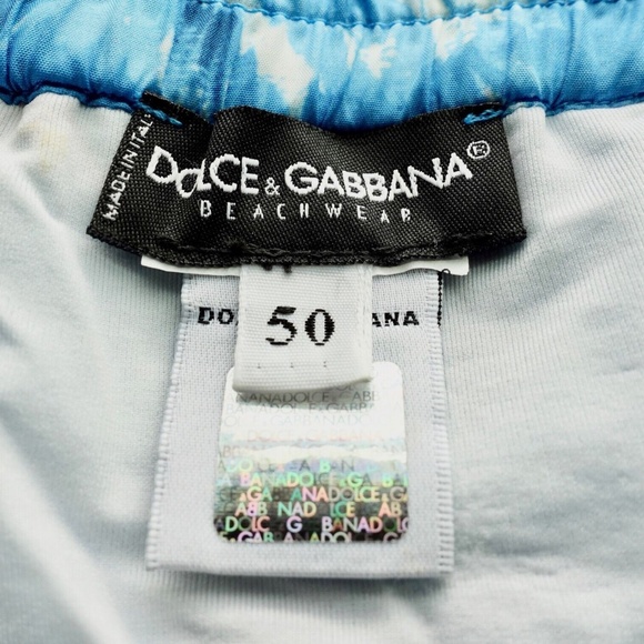 Dolce & Gabbana Mens Swim Trunks Hawaiian Shorts Size 50 Beach Box + Pouch - Picture 4 of 8